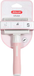 Produktbild von Zolux Anah Slicker-Bürste für Katzen aus Edelstahl in Rosa