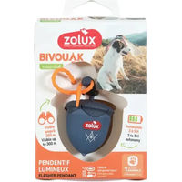 Produktbild von Zolux Bivouak Flasher USB Halsband-Zubehör für Hunde in Blau mit wiederaufladbarem Akku