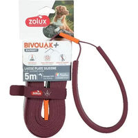 Produktbild von Zolux Bivouak Hundeleine aus Silikon Rot 5 m