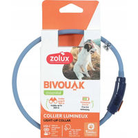 Produktbild von Zolux Bivouak Leuchtendes Hundehalsband für Welpen in Blau mit Akku