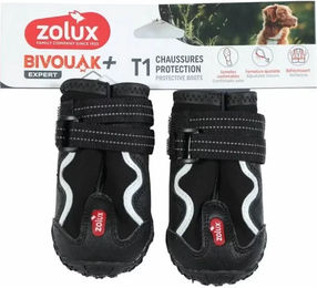 Produktbild von Zolux Bivouak Pfotenschuhe für Hunde in Schwarz aus TPR
