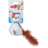 Produktbild von Zolux Blumenfeder-Spielzeug für Katzen aus Stoff in Bunt und Weiß