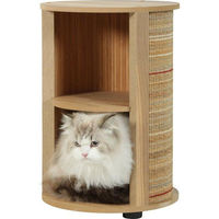 Produktbild von Zolux Boréal 3-in-1 Katzenmöbel Kratzbaum und Beistelltisch aus Holz in Beige 52 cm