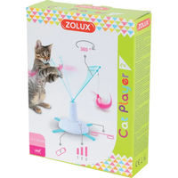 Produktbild von Zolux Cat Player 2 Interaktives Elektronisches KatzenSpielzeug mit Stab in Blau Weiß Bunt