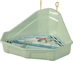 Produktbild von Zolux Cosy Ecktoilette für Kaninchen aus Kunststoff in Grün