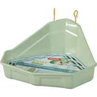 Produktbild von Zolux Cosy Ecktoilette für Kaninchen aus Kunststoff in Grün