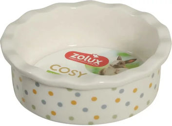 Produktbild von Zolux Cosy Futternapf aus Keramik für Nagetiere wie Kaninchen Meerschweinchen und Hamster in Weiß