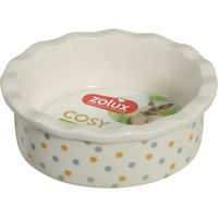 Produktbild von Zolux Cosy Futternapf aus Keramik für Nagetiere wie Kaninchen Meerschweinchen und Hamster in Weiß