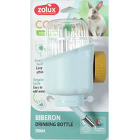 Produktbild von Zolux Cosy Trinkflasche mit Blumenmuster für Kaninchen Meerschweinchen und Hamster Blau Weiß 0,35l