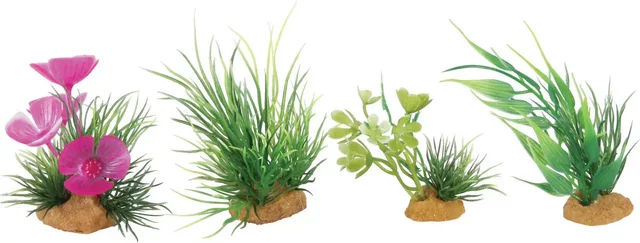 Produktbild von Zolux Decor Plant Boit Mix Modell 1 Kunstpflanze für Aquarium 4er Pack