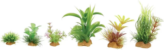 Produktbild von Zolux Decor Plant Boit Mix Modell 2 Kunstpflanze für Aquarium 6er Pack