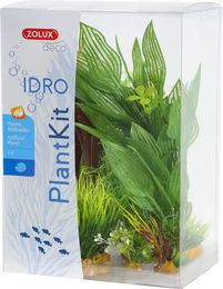 Produktbild von Zolux Deko Plantkit Idro n°2 Kunstpflanze für Fische in Weiß und Grün 6er Pack