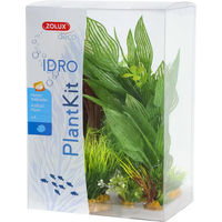 Produktbild von Zolux Deko Plantkit Idro n°2 Kunstpflanze für Fische in Weiß und Grün 6er Pack