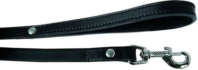 Produktbild von Zolux Doppelleine für Hunde aus Leder in Schwarz