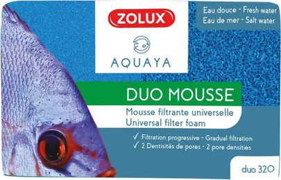Produktbild von Zolux Duo Schaum Filtermedium für Aquarien in Blau