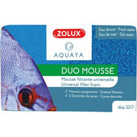 Produktbild von Zolux Duo Schaum Filtermedium für Aquarien in Blau