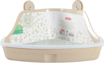 Produktbild von Zolux Ecktoilettenhaus für Nagetiere aus Kunststoff in Beige