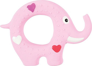 Produktbild von Zolux Elefant Quietschspielzeug aus Latex für Welpen in Rosa - 1 Stk.