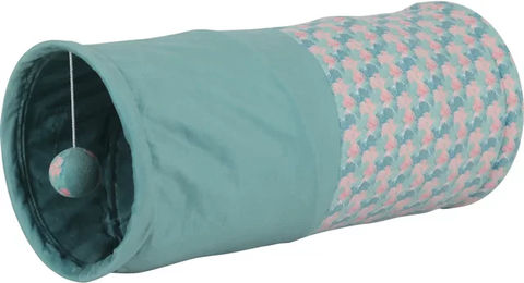 Produktbild von Zolux Ethicat Blätterspieltunnel für Katzen aus Polyester in Grün und Türkis