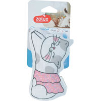 Produktbild von Zolux Feder-Spielzeug für Katzen aus Stoff mit Tüll in Bunt und Weiß