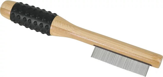 Produktbild von Zolux Flohkamm Bambus für Hunde Langhaar Beige Natur