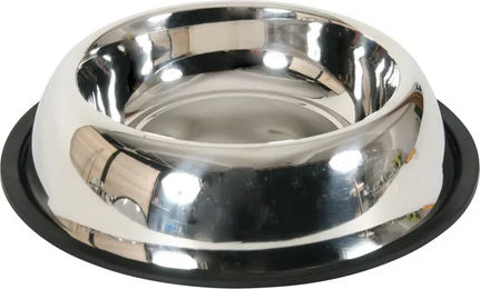 Produktbild von Zolux Futternapf aus Edelstahl rund und rutschfest in Silber für Hunde