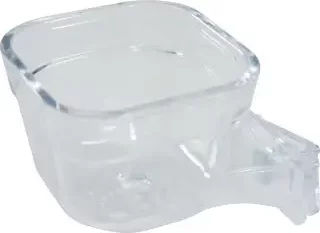 Zolux Futternapf für Papageien aus Kunststoff in Weiß und Transparent Größe M – Bild 1 von 1