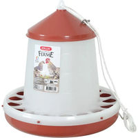 Produktbild von Zolux Futtersäule aus Kunststoff für Geflügel in Rot und Weiß