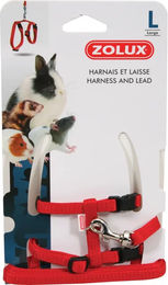 Produktbild von Zolux Geschirr und Leine Set aus Nylon für Nagetiere wie Kaninchen Meerschweinchen Frettchen oder Ratten Größe L