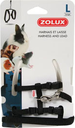 Produktbild von Zolux Geschirr und Leine Set aus Nylon für Nagetiere wie Kaninchen Meerschweinchen Frettchen und Ratten Größe L