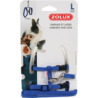 Produktbild von Zolux Geschirr und Leine Set aus Nylon für Nagetiere wie Kaninchen Meerschweinchen Frettchen und Ratten Größe L