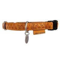 Produktbild von Zolux Hundehalsband aus Kunstleder in Gelb mit 27-40 cm Umfang und 15 mm Breite