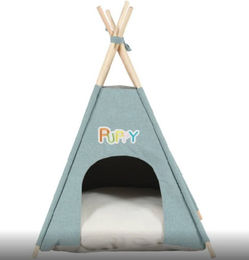 Zolux Hundehöhle Tipi Mini mit Fleece-Kissen für Welpen 50 x 50 x 70 cm - 50 cm – Bild 1 von 3