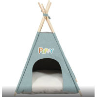 Produktbild von Zolux Hundehöhle Tipi Mini mit Fleece-Kissen für Welpen 50 x 50 x 70 cm - 50 cm
