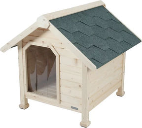 Zolux Hundehütte aus Holz in Natur und Beige Grösse M wasserdicht – Bild 1 von 1
