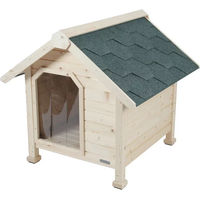 Produktbild von Zolux Hundehütte aus Holz in Natur und Beige Grösse M wasserdicht