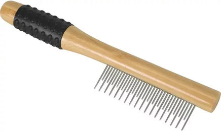 Produktbild von Zolux Hundekamm aus Bambus für Langhaarige in Natur Beige