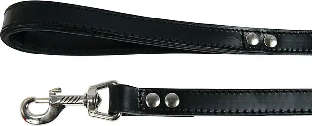 Produktbild von Zolux Hundeleine aus Leder für Bulldoggen in Schwarz