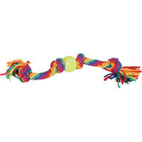 Produktbild von Zolux Hundespielzeug Rainbow aus Seil mit Tennisball bunt