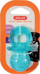 Produktbild von Zolux Hundespielzeug Schnuller Pop Quietschspielzeug aus TPR in Blau - 1 Stk.