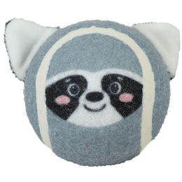 Zolux Hundespielzeug Tennisball Waschbärkopf aus Polyester in Blau und Grau Ø 8 cm – Bild 1 von 3