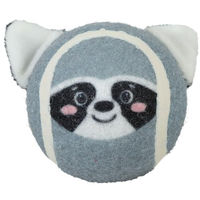 Produktbild von Zolux Hundespielzeug Tennisball Waschbärkopf aus Polyester in Blau und Grau Ø 8 cm