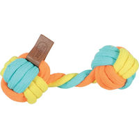 Produktbild von Zolux Hundespielzeug Twist aus Seil in Hantelform bunt orange
