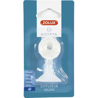 Produktbild von Zolux Igloo Regulierbarer Luftverteiler für Aquarien mit Saugnapf und Schaumstoff in Weiß