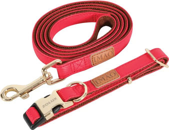 Produktbild von Zolux Imao Mayfair Hundeleine aus Kunstleder in Rot 120 cm