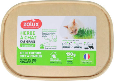 Produktbild von Zolux Katzengras zur Unterstützung der Haarballen-Eliminierung 17 x 12 x 4,5 cm