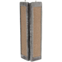 Produktbild von Zolux Katzenkratzbrett aus Holz und Sisal zur Wandmontage 58 cm Grau