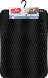 Zolux Katzentoilettenmatte zweilagig aus Kunststoff Schwarz 45x65 cm – Bild 1 von 8