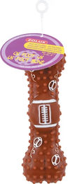 Produktbild von Zolux Kauspielzeug American Football in Knochenform aus Kunststoff Braun für Hunde