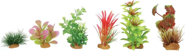 Produktbild von Zolux Kunstpflanze Decor Plant Boit Mix Modell 1 für Aquarien 6er Pack